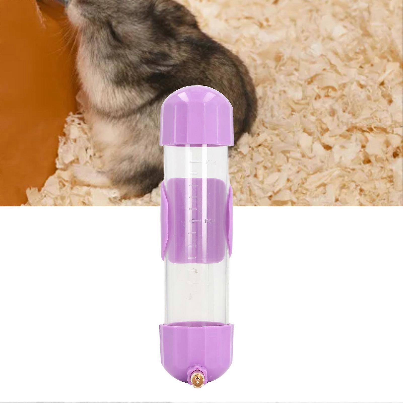 Leakage Proof Purple Automatic Bird Water Feeder for Parrots