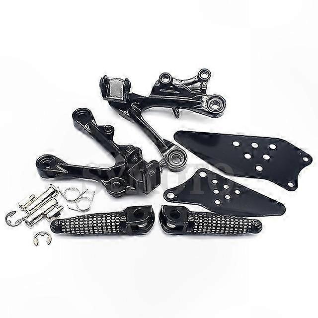 Universal Motorcycle Front Foot Pegs Rest Pedals Bracket Fit for ZX6R 2009-2014 Models