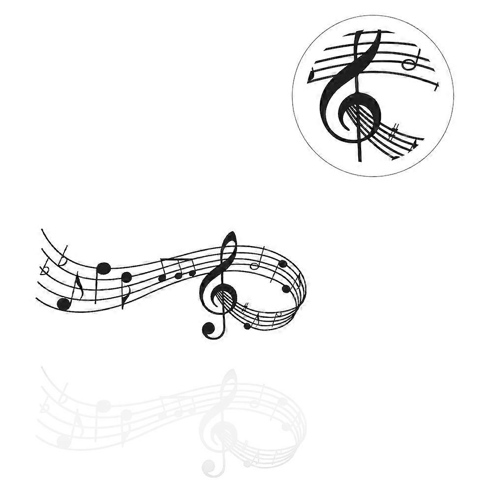 Musical Note Patern Wall Decals Self Adhesive Stickers for Decoration 2Pcs