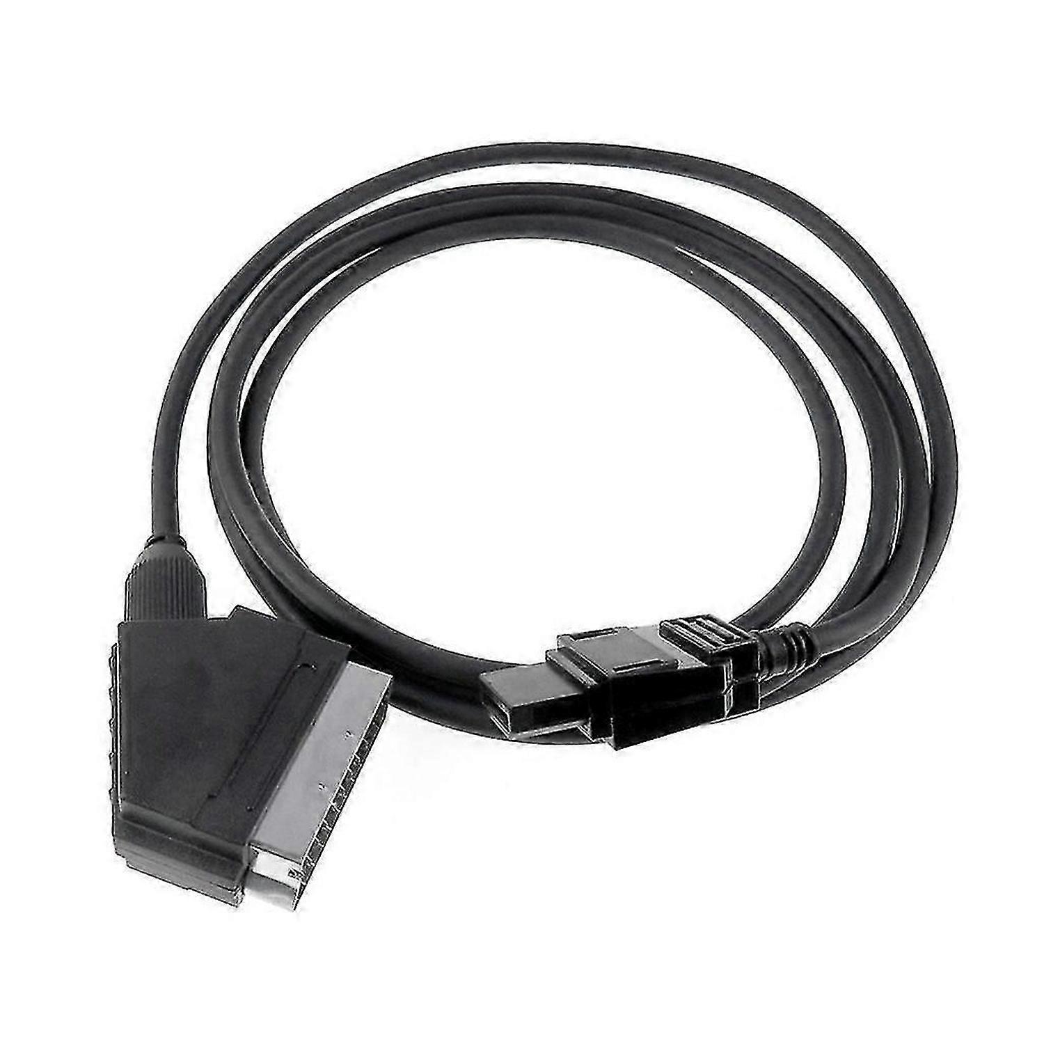 1.8m/3.0m RGB Scart Audio Video AV Cable Connection Cord for NES Console, 5.9ft/9.8ft Plug Connecting Wire Connect Line
