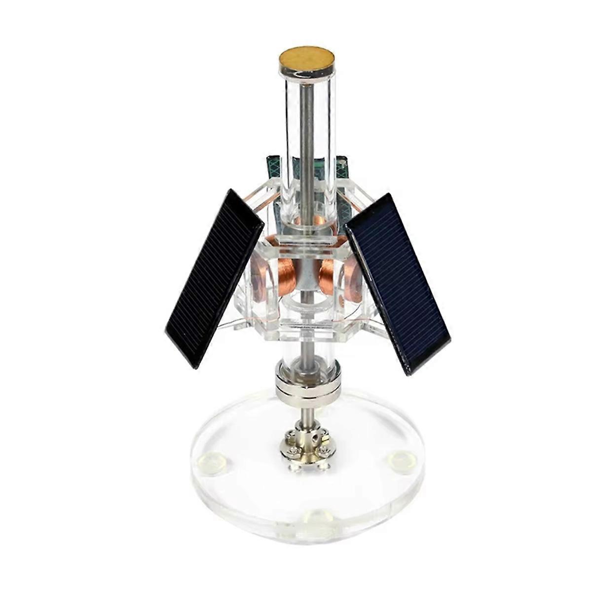 Magnetic Levitation Solar Motor Three-Sided Vertical Brushless Motor DIY Scientific Experiment Teaching Model