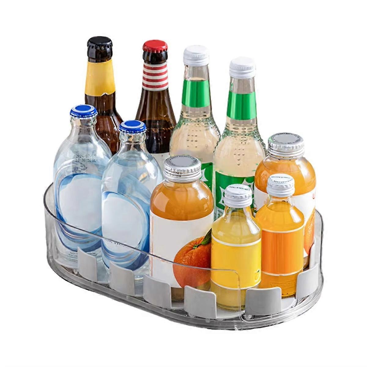 Refrigerator Rotating Storage Rack Rotatable Fridge Storage Box Turntable Organizer for Cabinet Kit