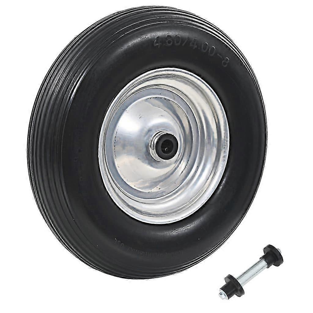 Wheelbarrow Wheel With Axle Solid Pu 4.00-8 390 Mm
