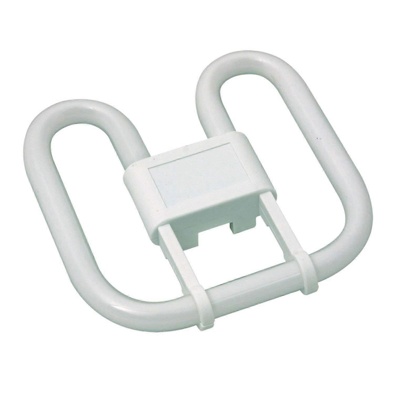 28W 2D Square 4-Pin GR10Q Energy Saving Light Bulb Cool White For Home And Offices, Energy Class A, White, Pack Of 1