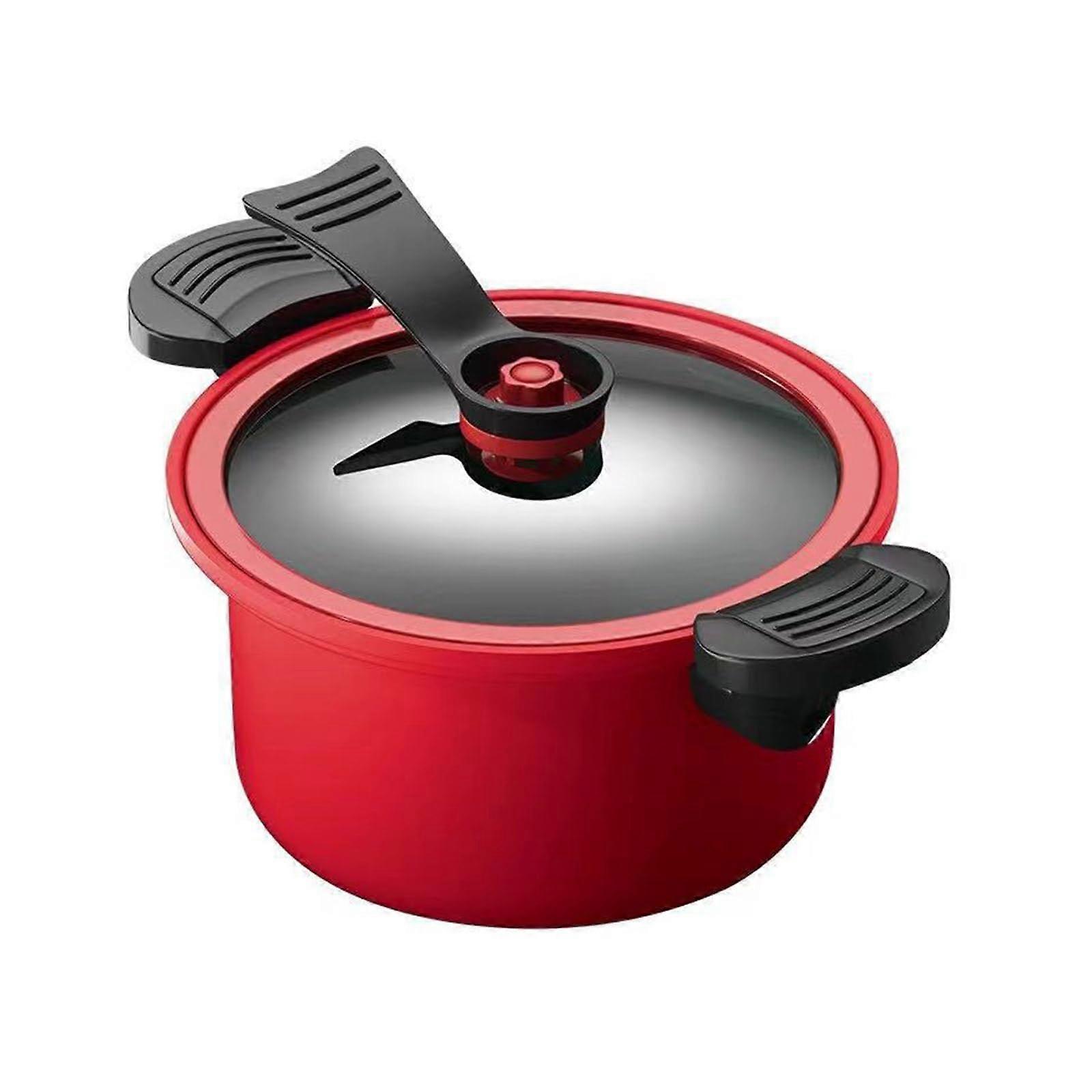 Pressure Cookware Large Nonstick Cookpot For Soup And Rice, Even Heat Distribution, Outdoor Camping Red
