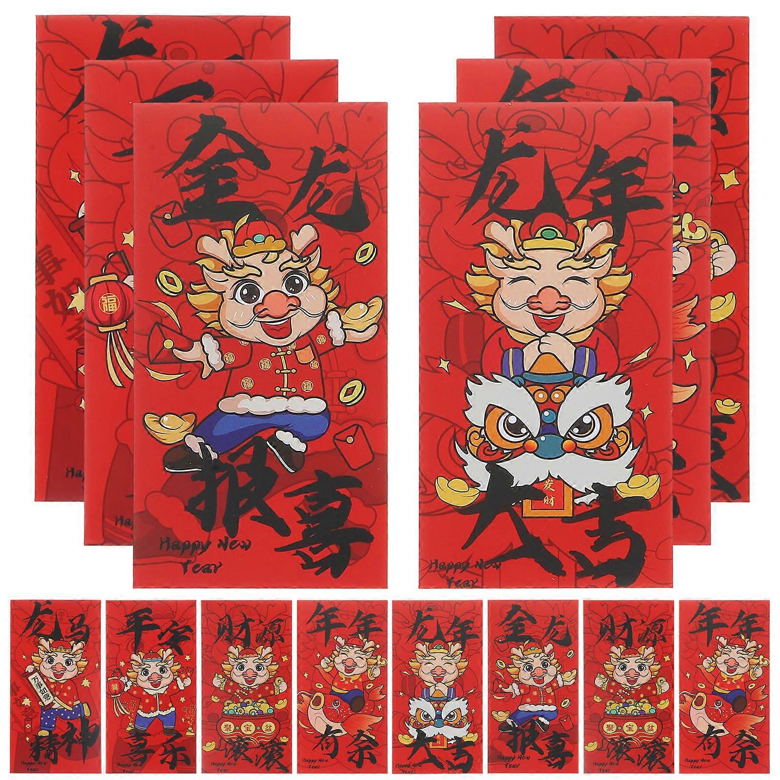 Chinese New Year Red Envelopes Paper Red Envelopes for Money Storage 72Pcs