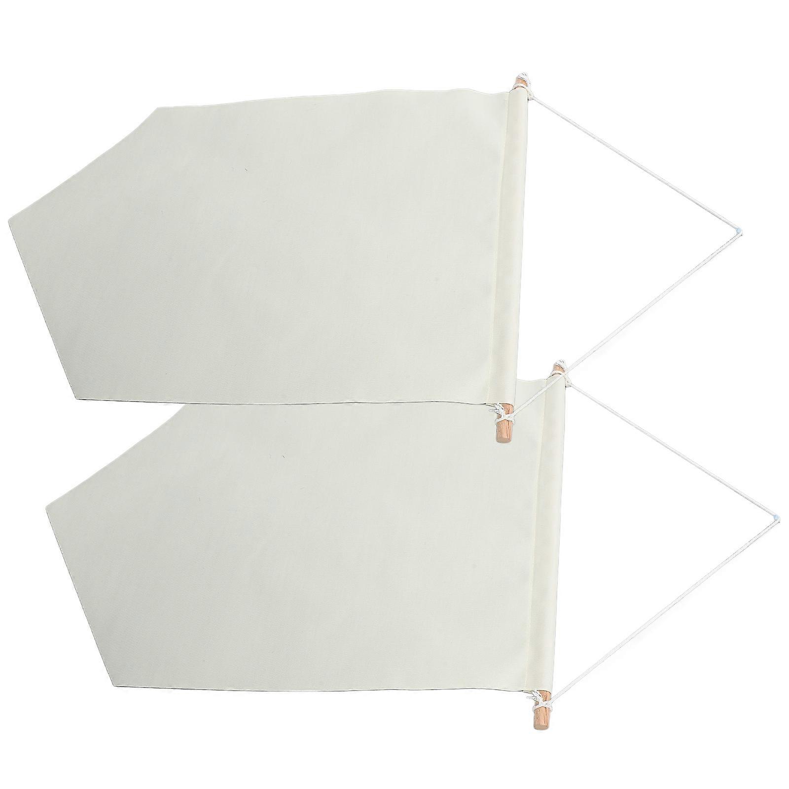 Garden Flags Canvas Yard Decorations for Outdoor Display 8Pcs Beige