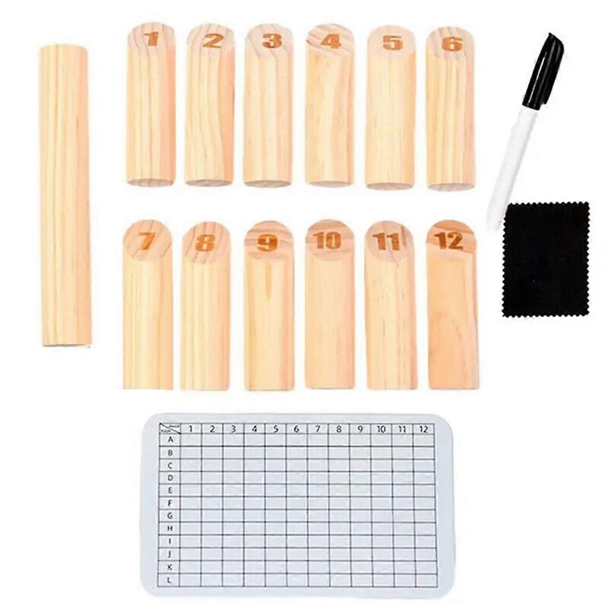 Wooden Tossing Game Numbered Block Toss Games Set