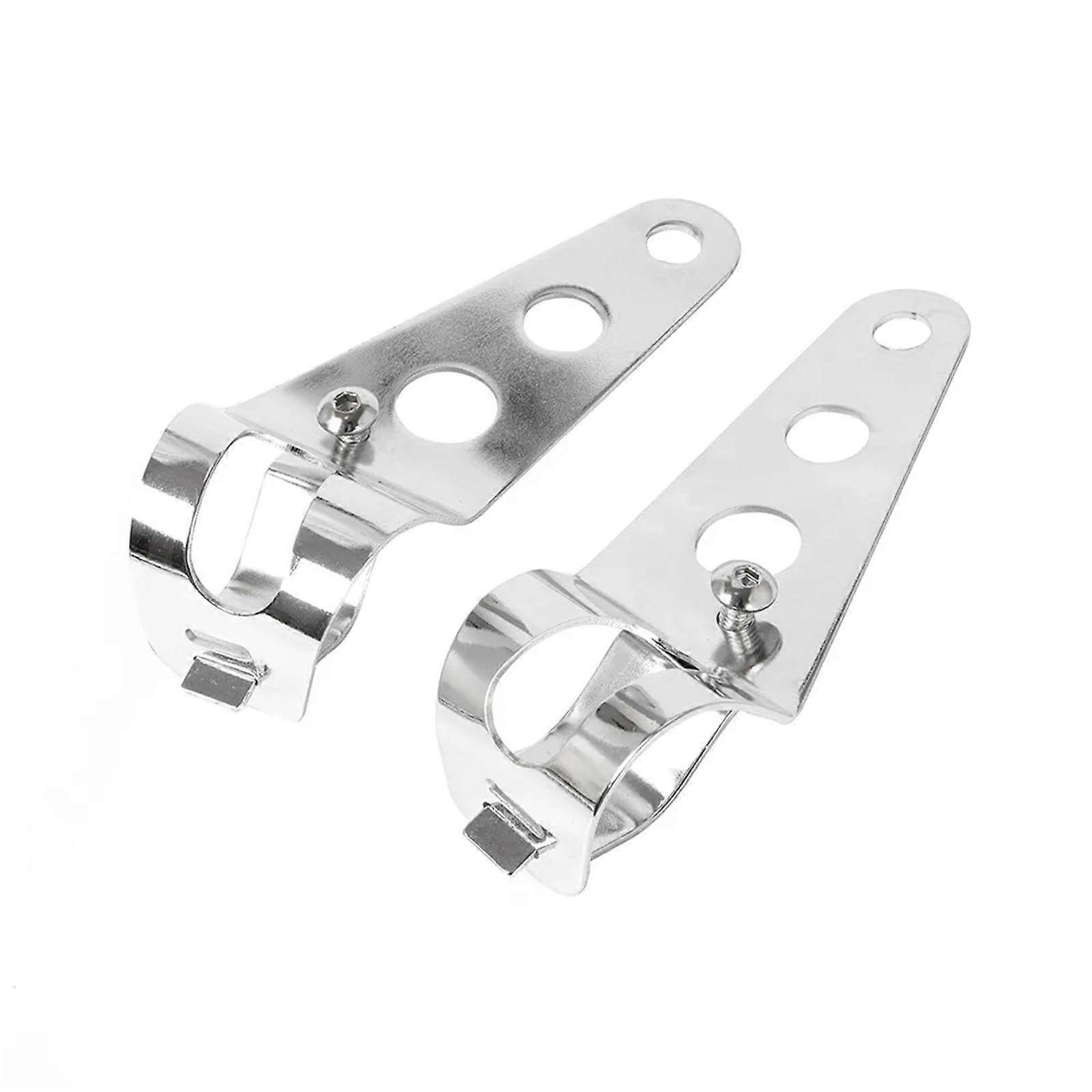 Fog Light Bracket For Motorcycle Headlight 2834mm Iron Silvery Front Fork Mount