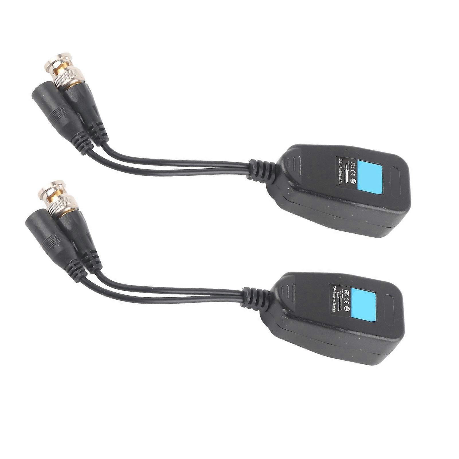 Passive CCTV Coax BNC Video Power Balun Transceiver Pair, 1 Pair RJ45 Connector Adapter for Surveillance Systems