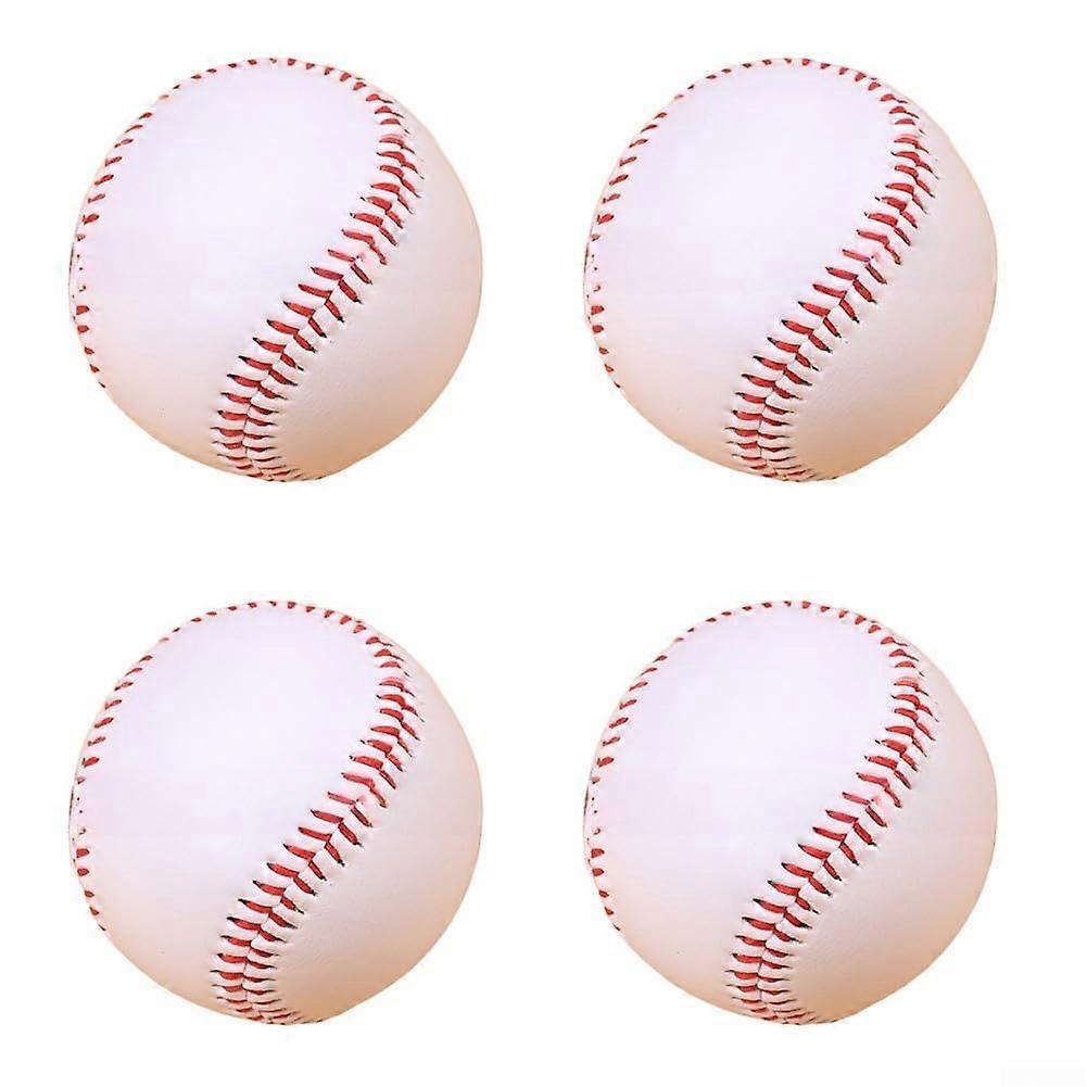 Baseballs Set Of 4 For Training And Game Play Hand Sewn Construction Wood Chip Core Accurate Pitching And Stable Batting