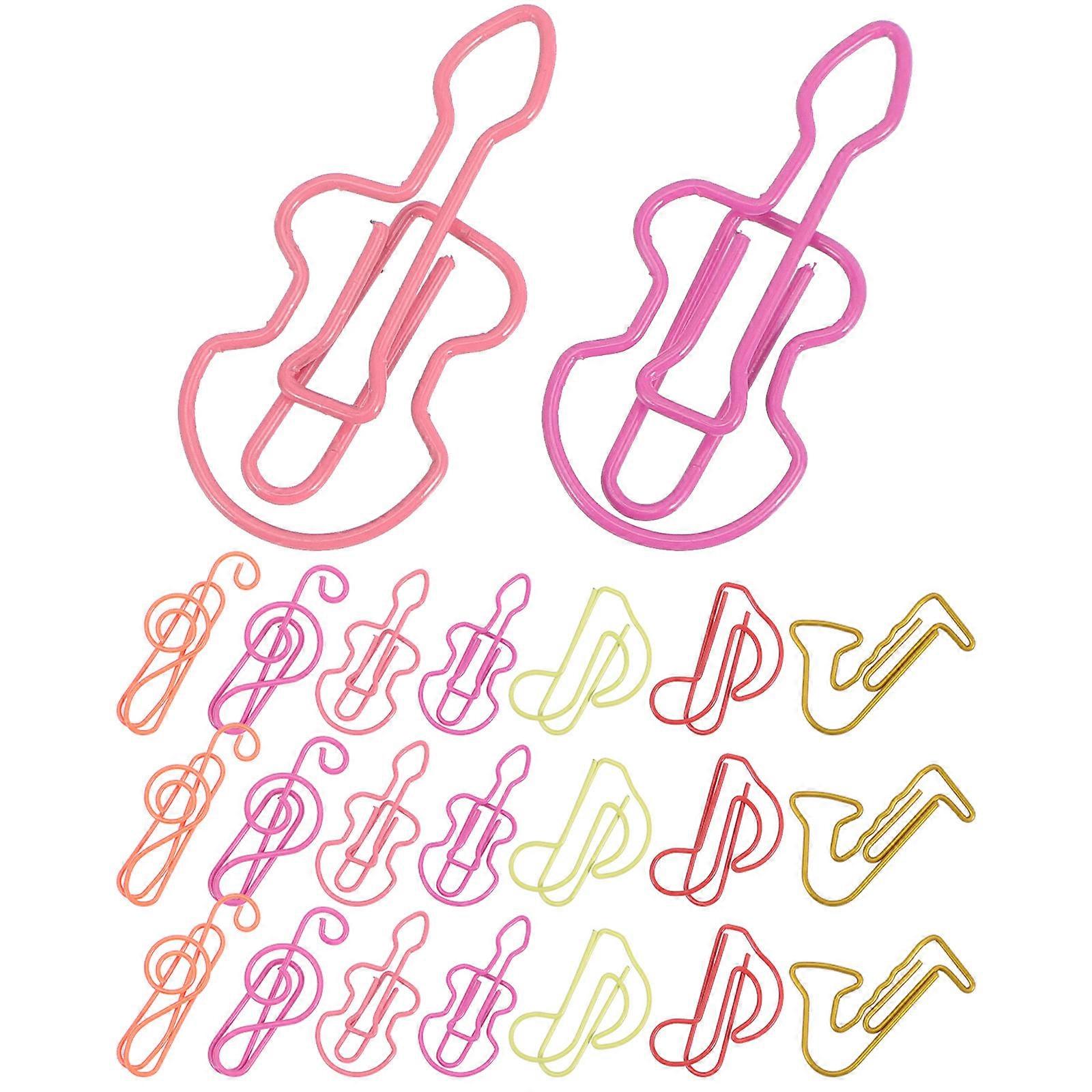 Metal Music Note Paper Clips for Marking Use 120Pcs Assorted Colors