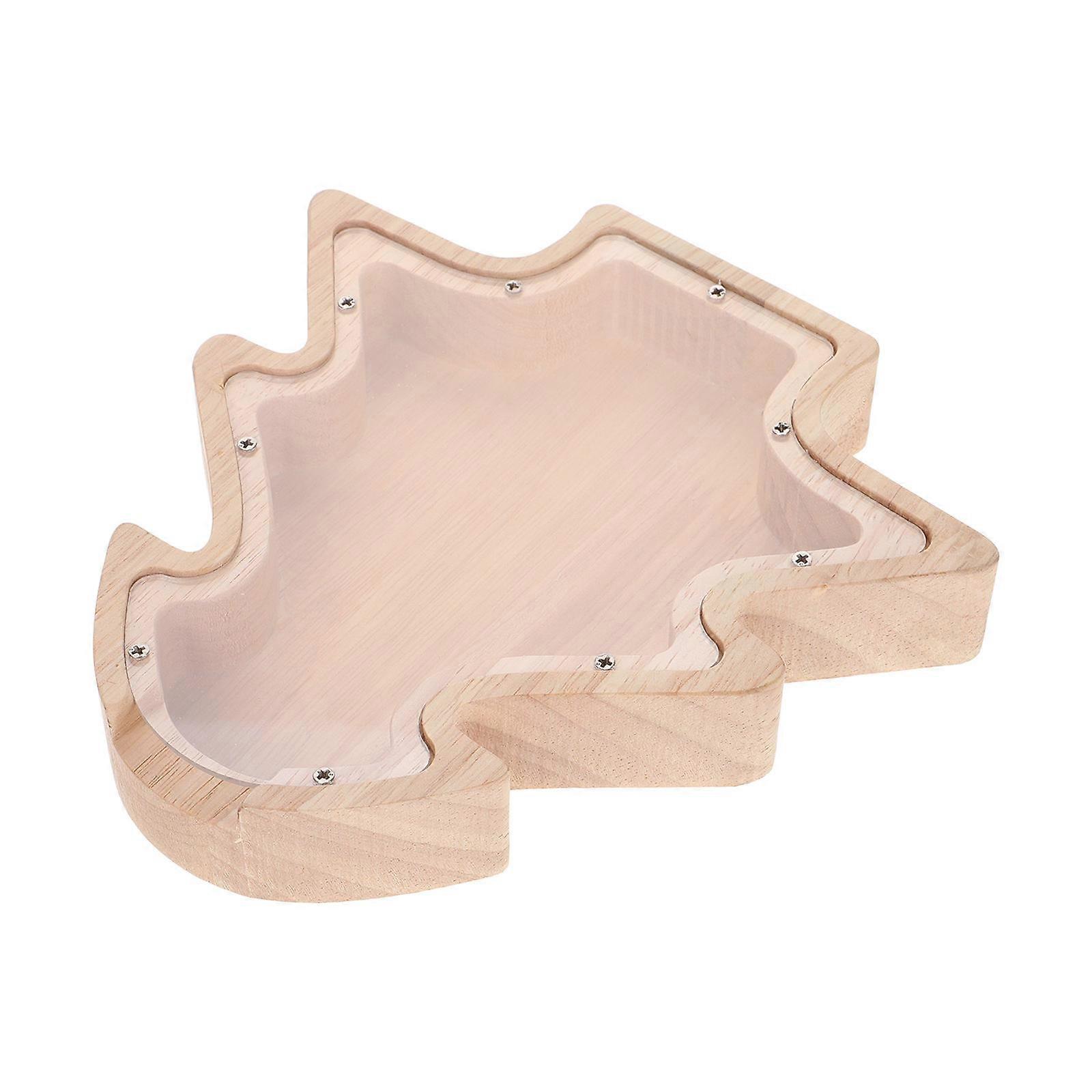 Rustic Elegance Coin Storage Tree Shaped Piggy Bank Home Decor Item 1Set