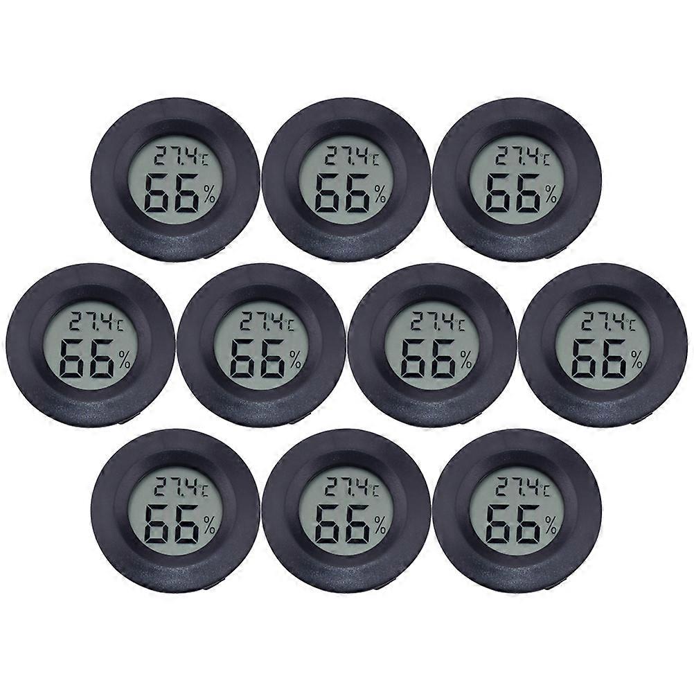 Reptile Pet Temperature Meter Digital Hygrometer for 20Pcs Black