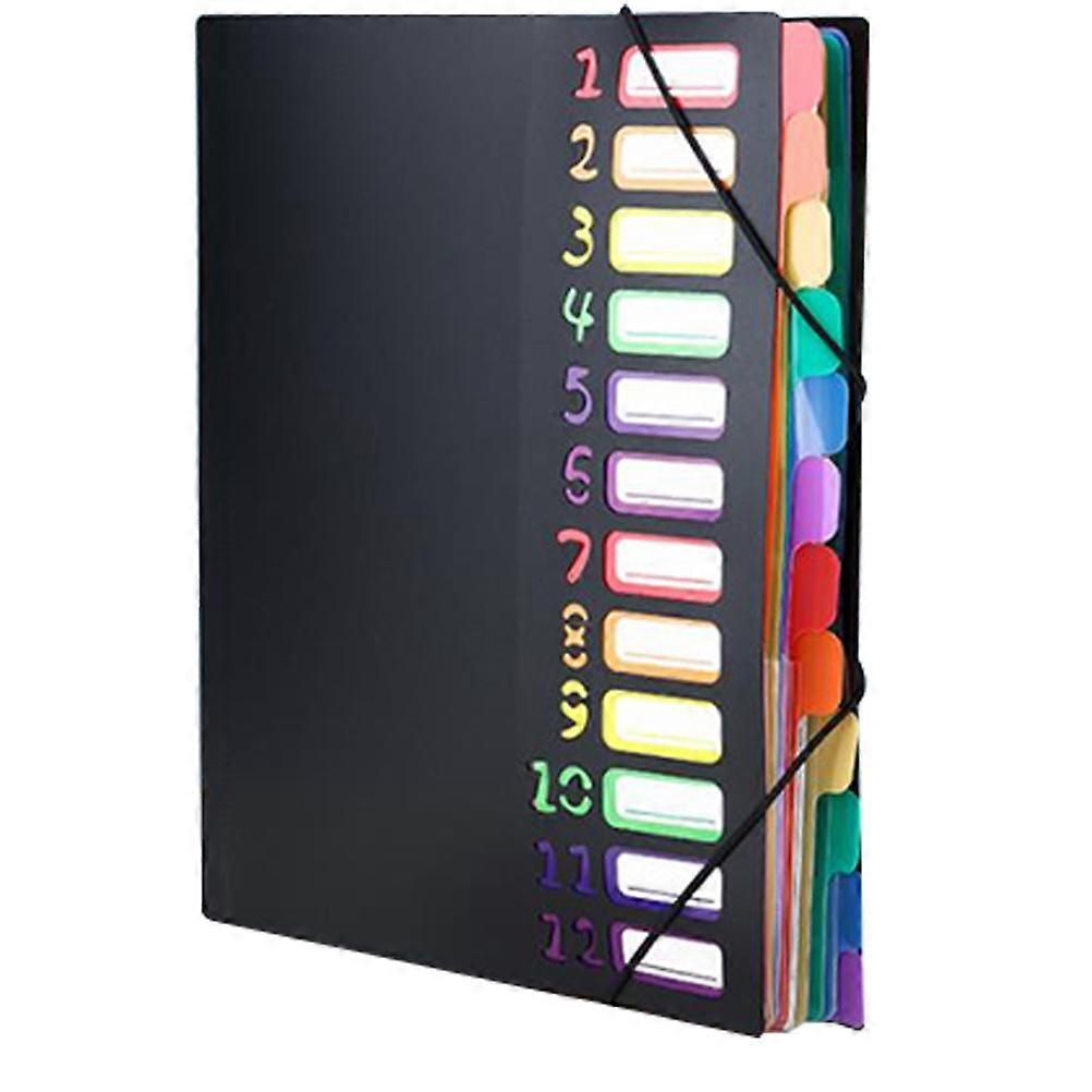 Plastic Document Folder for Organizing Papers with 2Pcs Multi-Layer File Folder