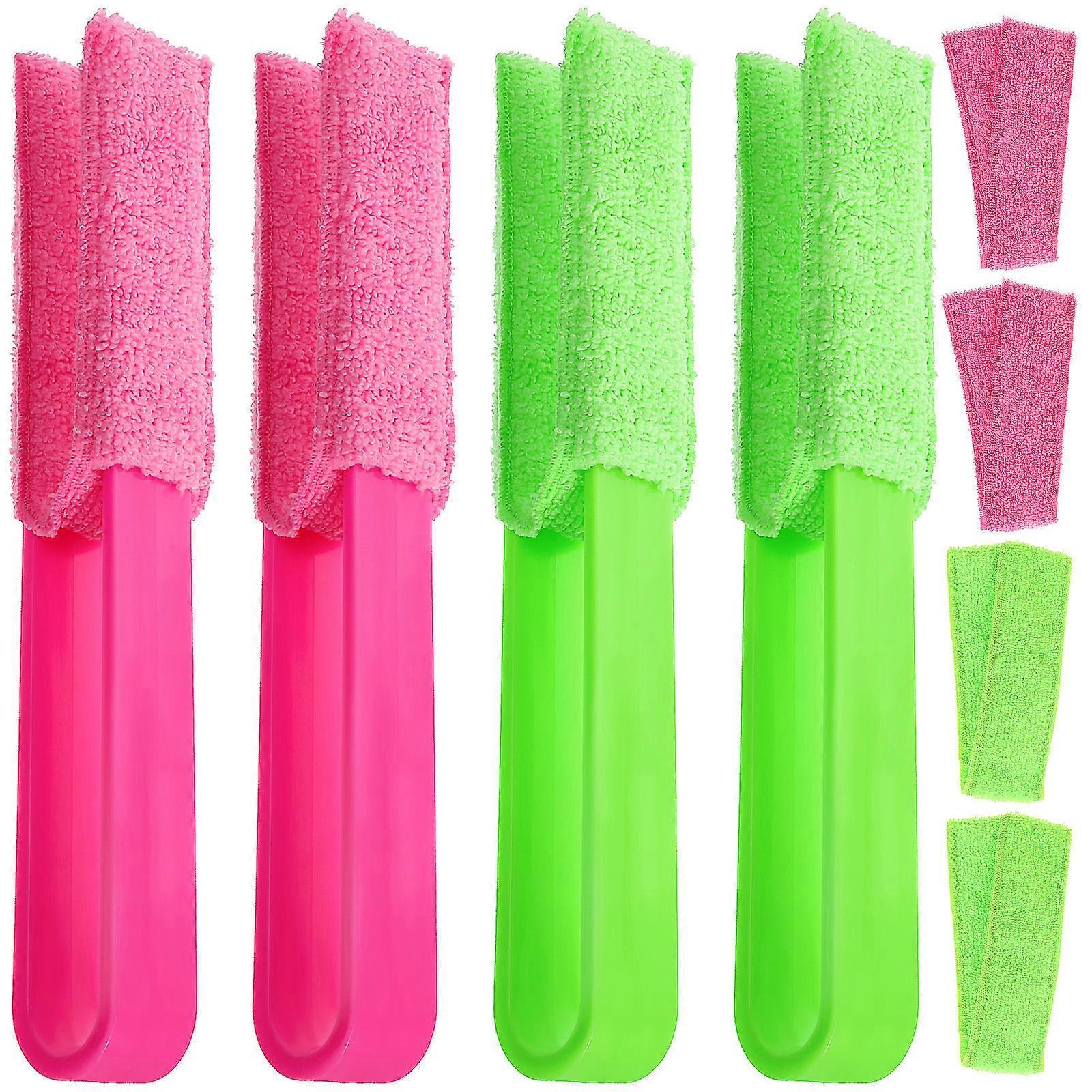 Blinds Cleaning Brush 4 Pcs Removable Sleeves For Housework And Car Air Conditioning Blinds In Assorted Color Plastic