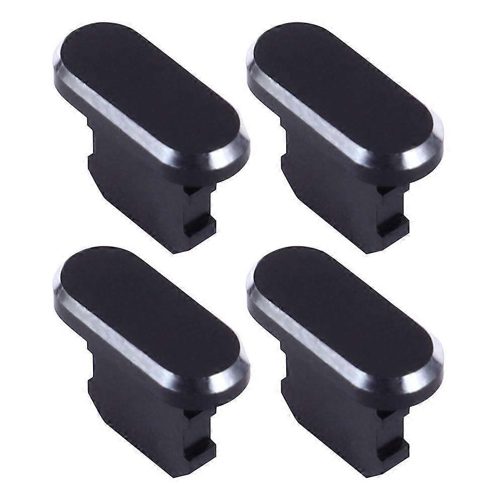 Phone Port Protector Dust Plugs Charging Port Covers 8Pcs Black Material