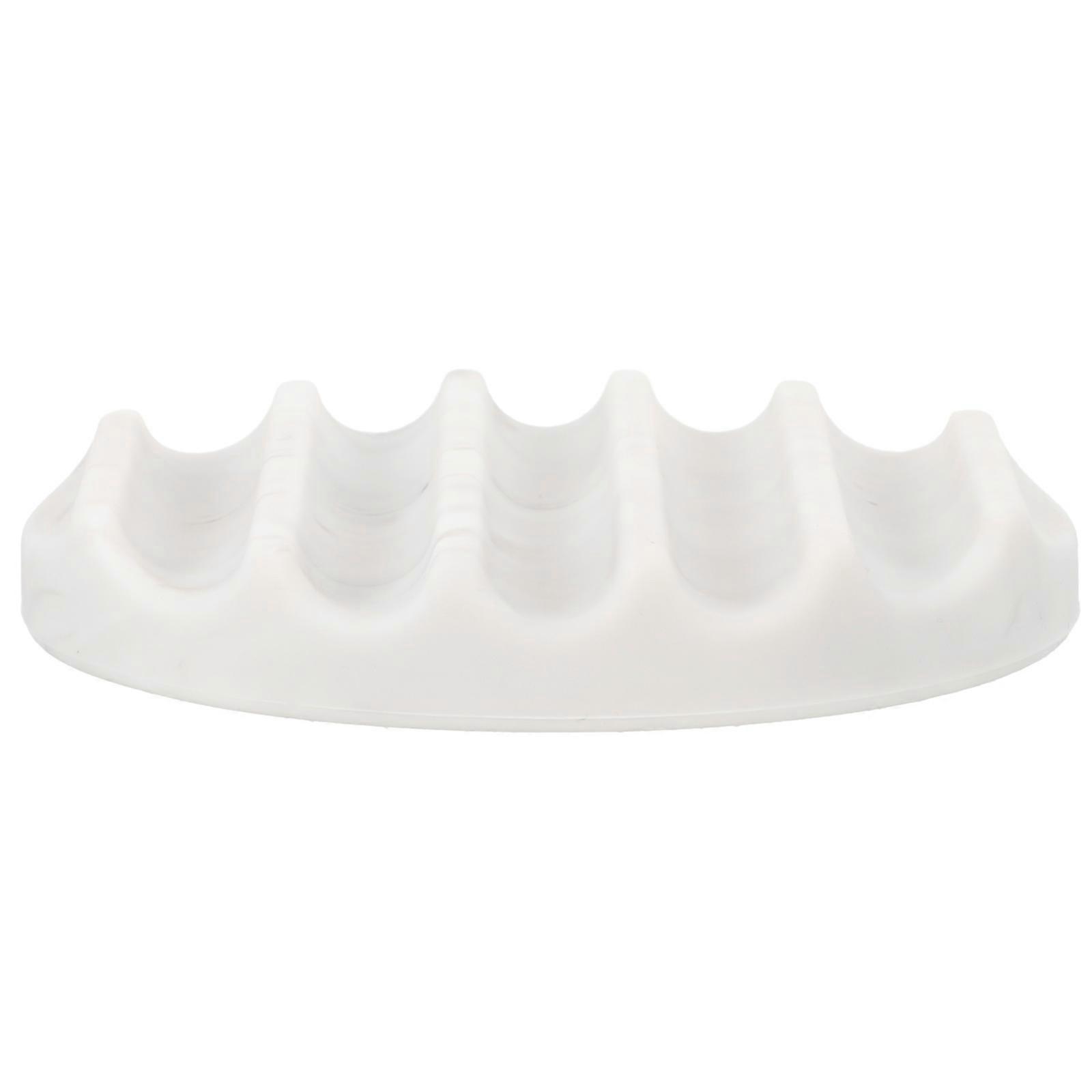 Bathroom Soap Holder Silicone Round Bar Soap Draining Tray 5Pcs Set