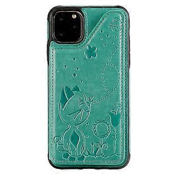 Pu Skinndeksel For Iphone 7plus / 8Plus Støtsikker Veske Med Kortspor Grønn Kds-4225
