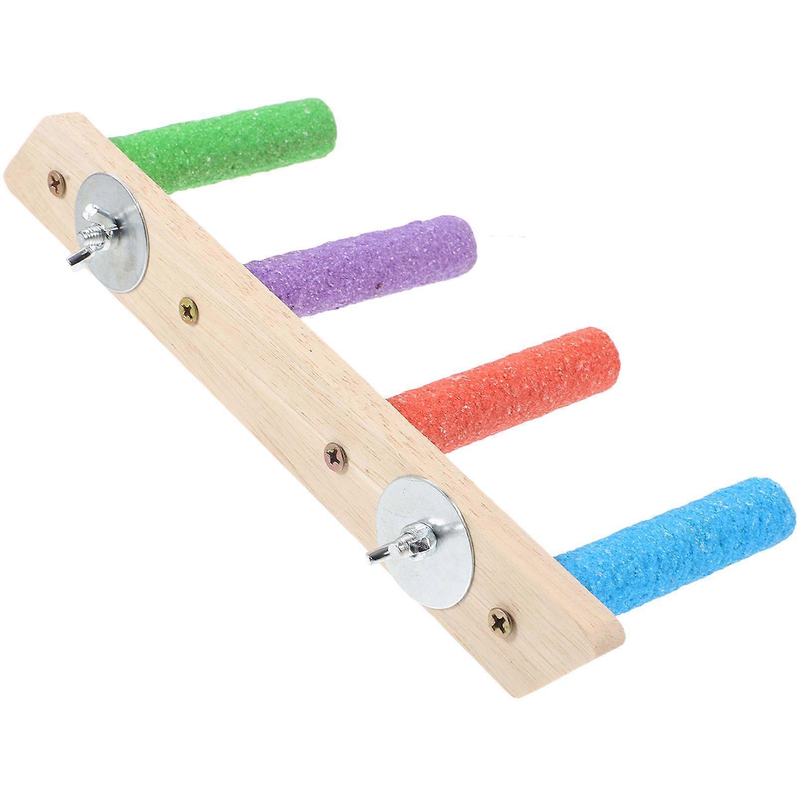 Multi-Tiered Wooden Bird Ladder Toy for Parrot Climbing 3Pcs Pack