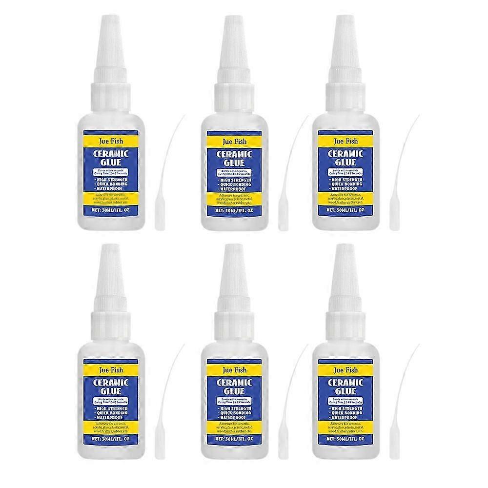 1-6pcs Ceramic Glue For Porcelain And Pottery Repair Instant Strong Adhesive Glue 30ml