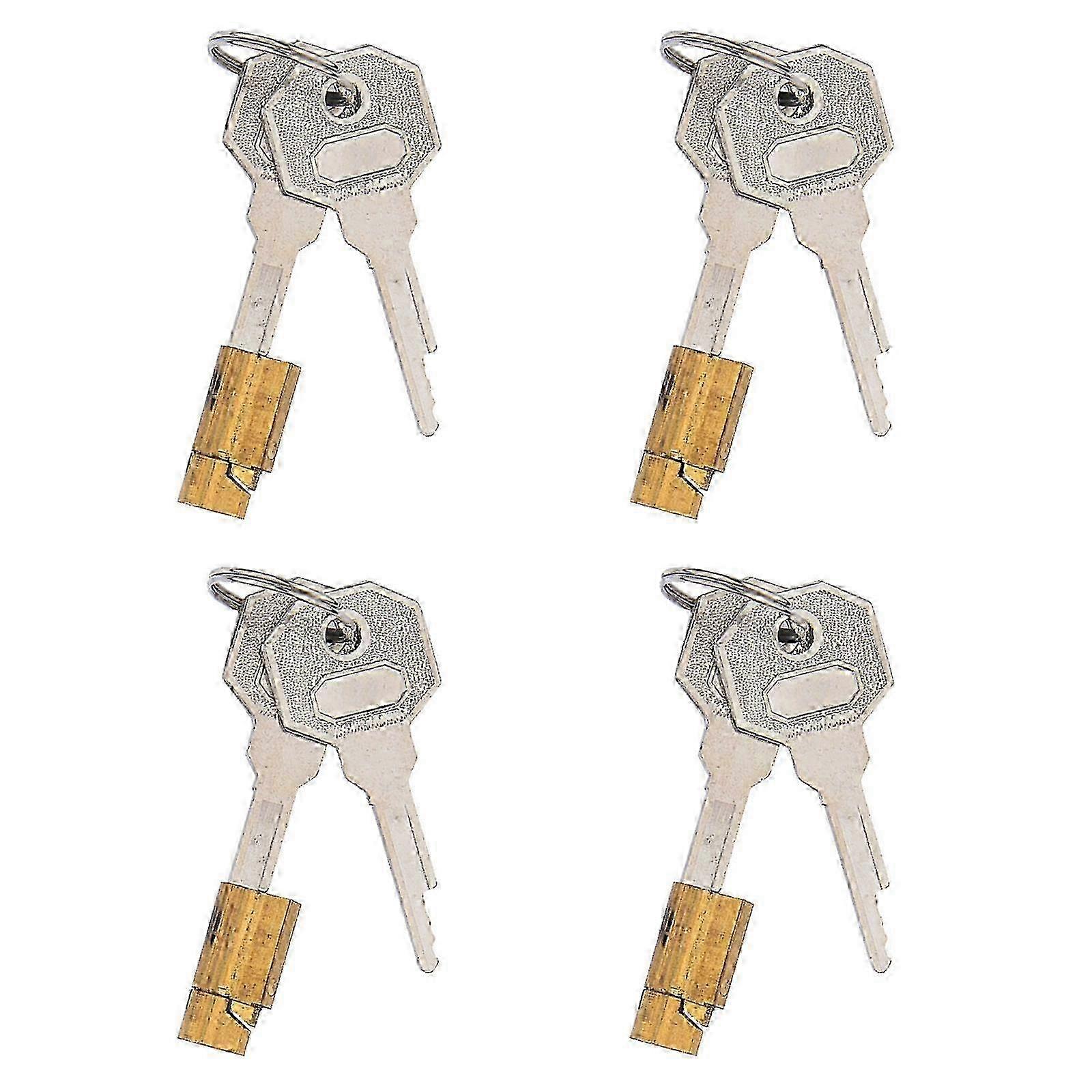 4-Pack Stainless Steel Multipurpose Door Locks for Enhanced Home Security