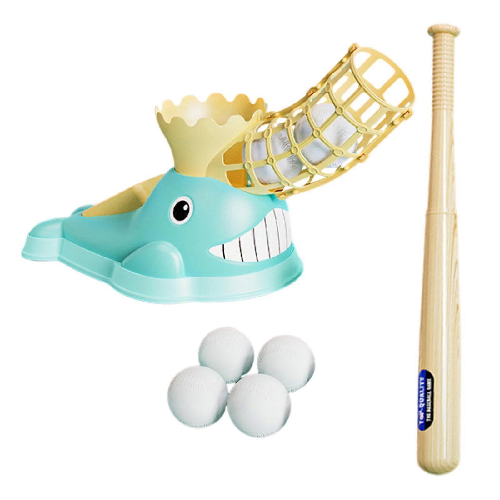 Harayaa Machine de lancer de baseball pour enfants, pour garçons et filles, cadeaux, bleu