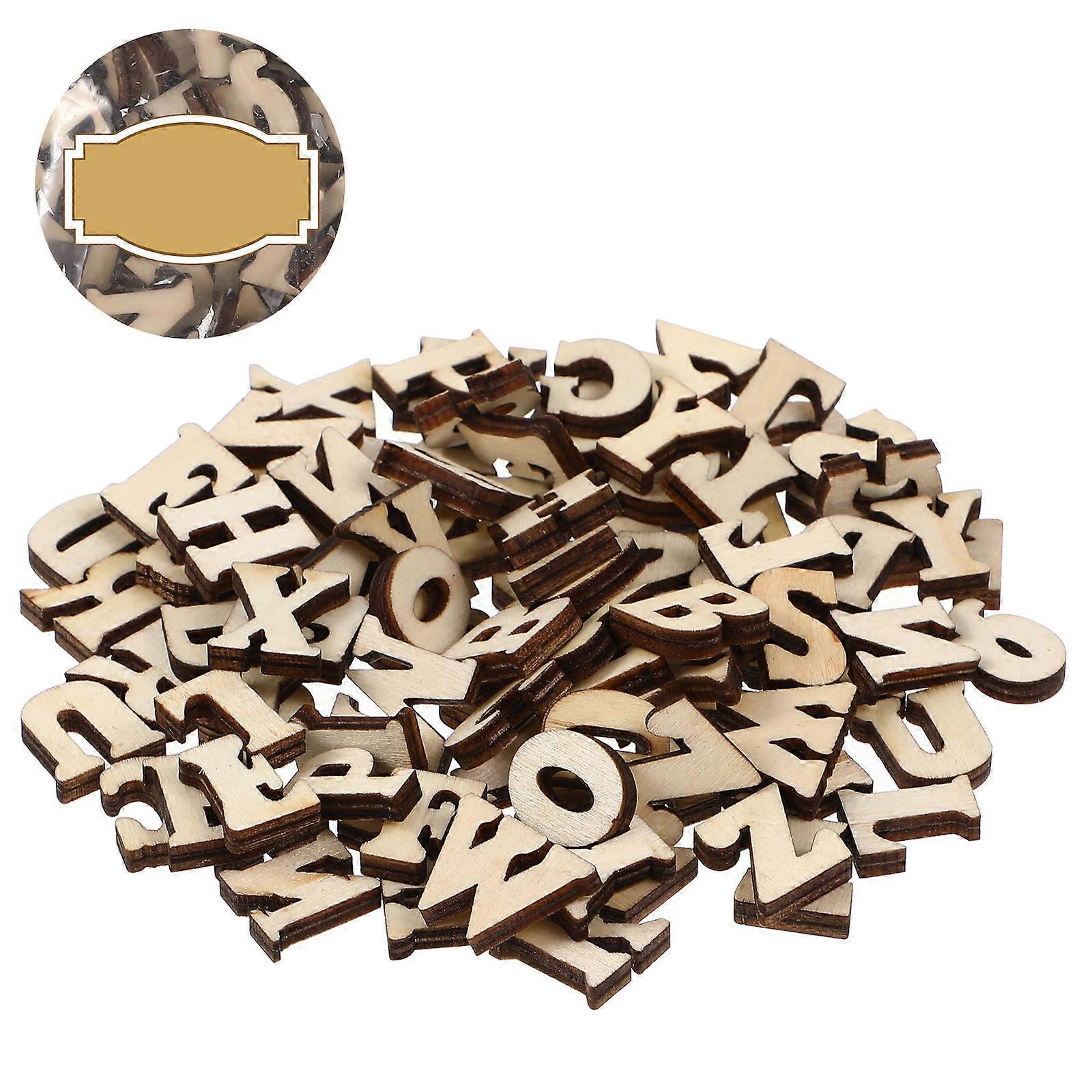 Creative Wooden Letter Pieces 400 Pcs Light Yellow Color Perfect for Crafters DIY Accessories in Scrapbooking Crafts Applications