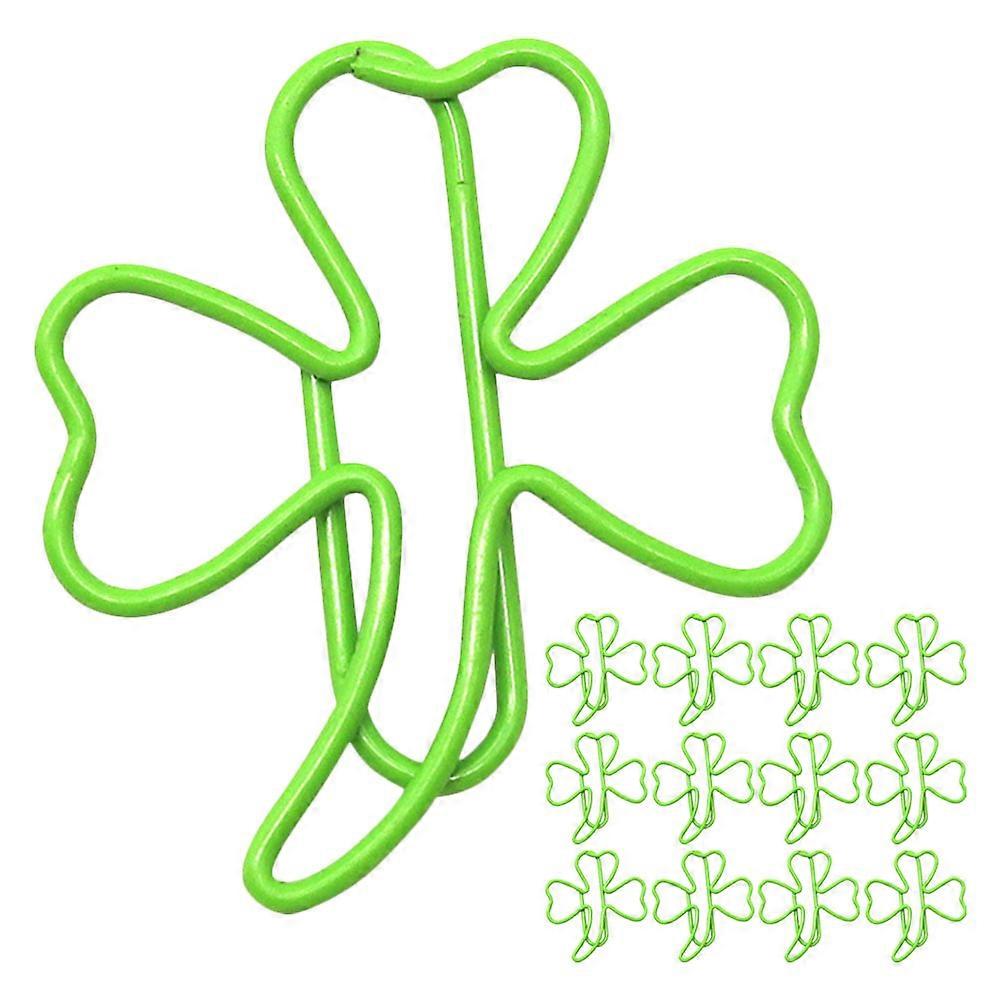 Versatile 30Pcs Clips Decorative File Organization For Teachers Students Documents Clover Shape Note Fastening