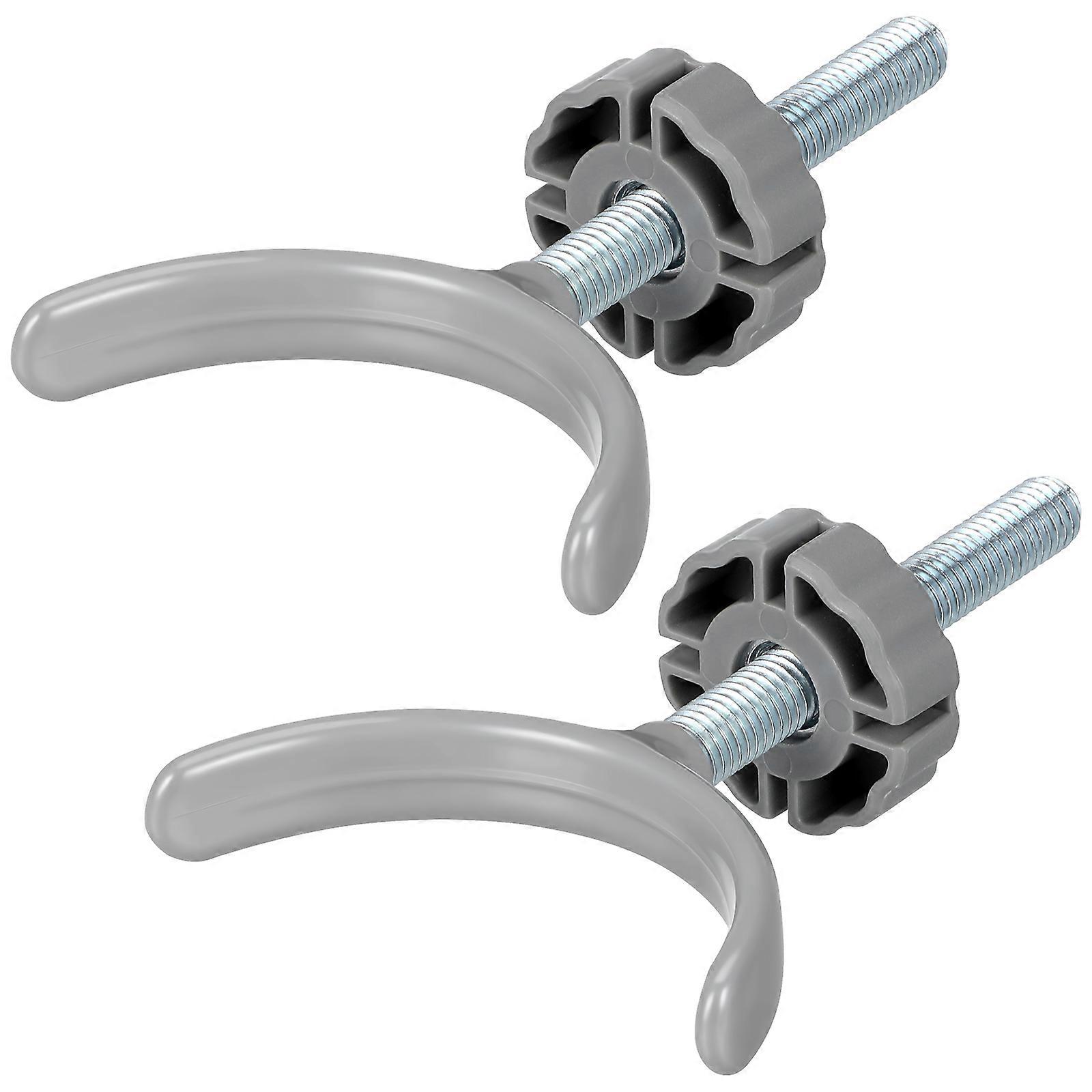 U-Shaped Guardrail Holder Alloy Fitting for Home Use 2Pcs Silver