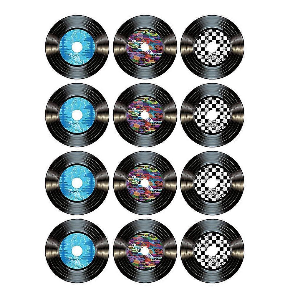 Paper Record Wall 60Pcs Retro Decorative Records for Home Decor