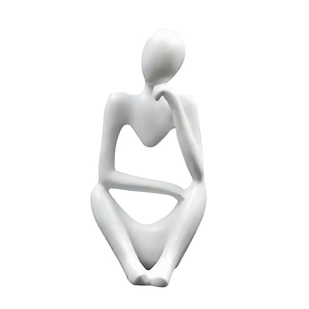 Home Decor Abstract Sculpture for Decoration 2Pcs White