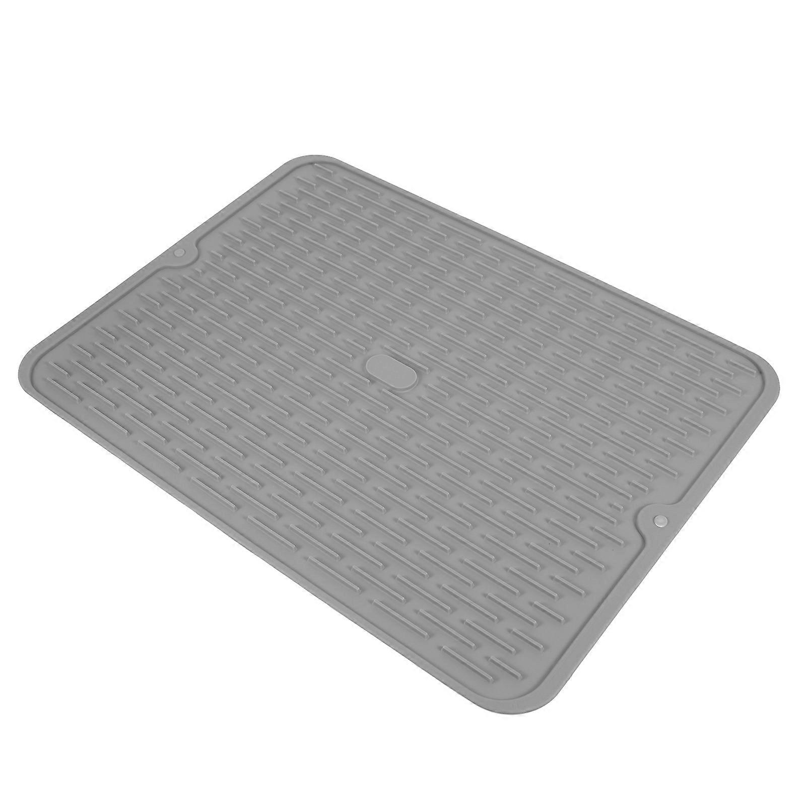 Kitchen Drying Mat Silicone Dish Mat for Drainage Use 5Pcs Grey