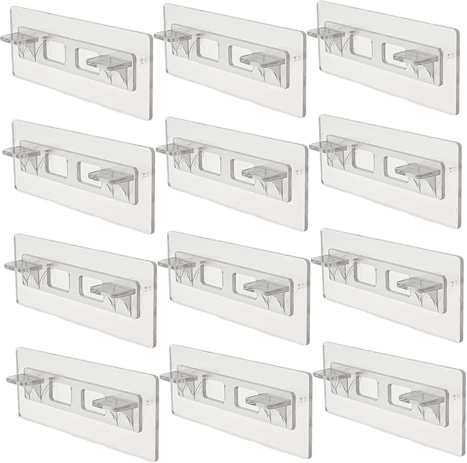 Adhesive Shelf Supports, 12pcs Shelf Brackets, Self Adhesive Bracket