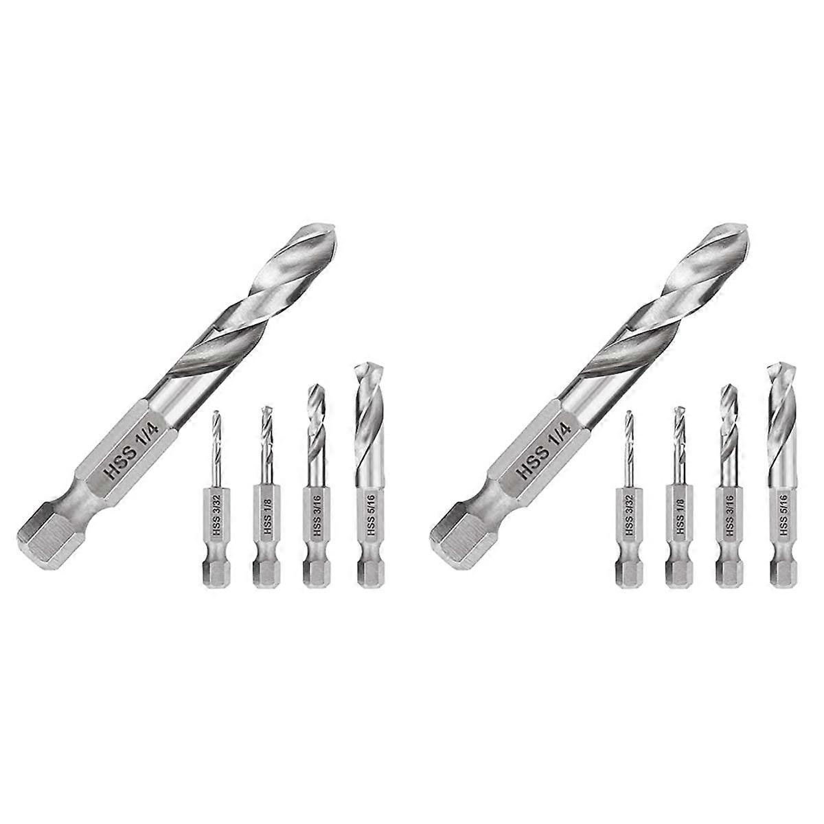 1/4 Hex Shank Drill Bit Set 5PCS Stubby Drill Bit Set