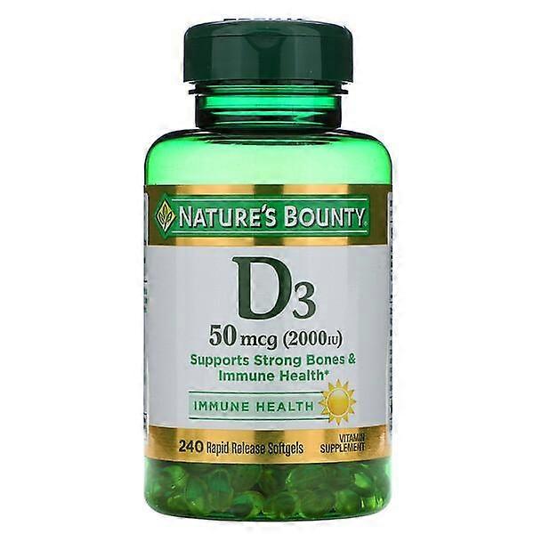 Nature's Bounty, D3, 50 mcg (2,000 IU), 240 Rapid Release Softgels