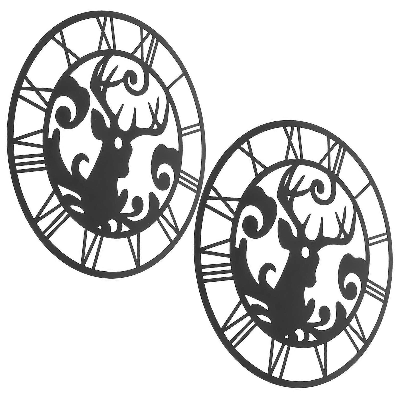 DIY Round Roman Numeral Acrylic Wall Clock Dial Sticker for 4Pcs Use