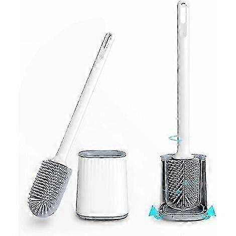 WC-kefe Szilikon WC-kefe WC-kefe WC-kefe WC antibakteriális tartóval Függő kefe WC Fürdőszoba és WC, fehér