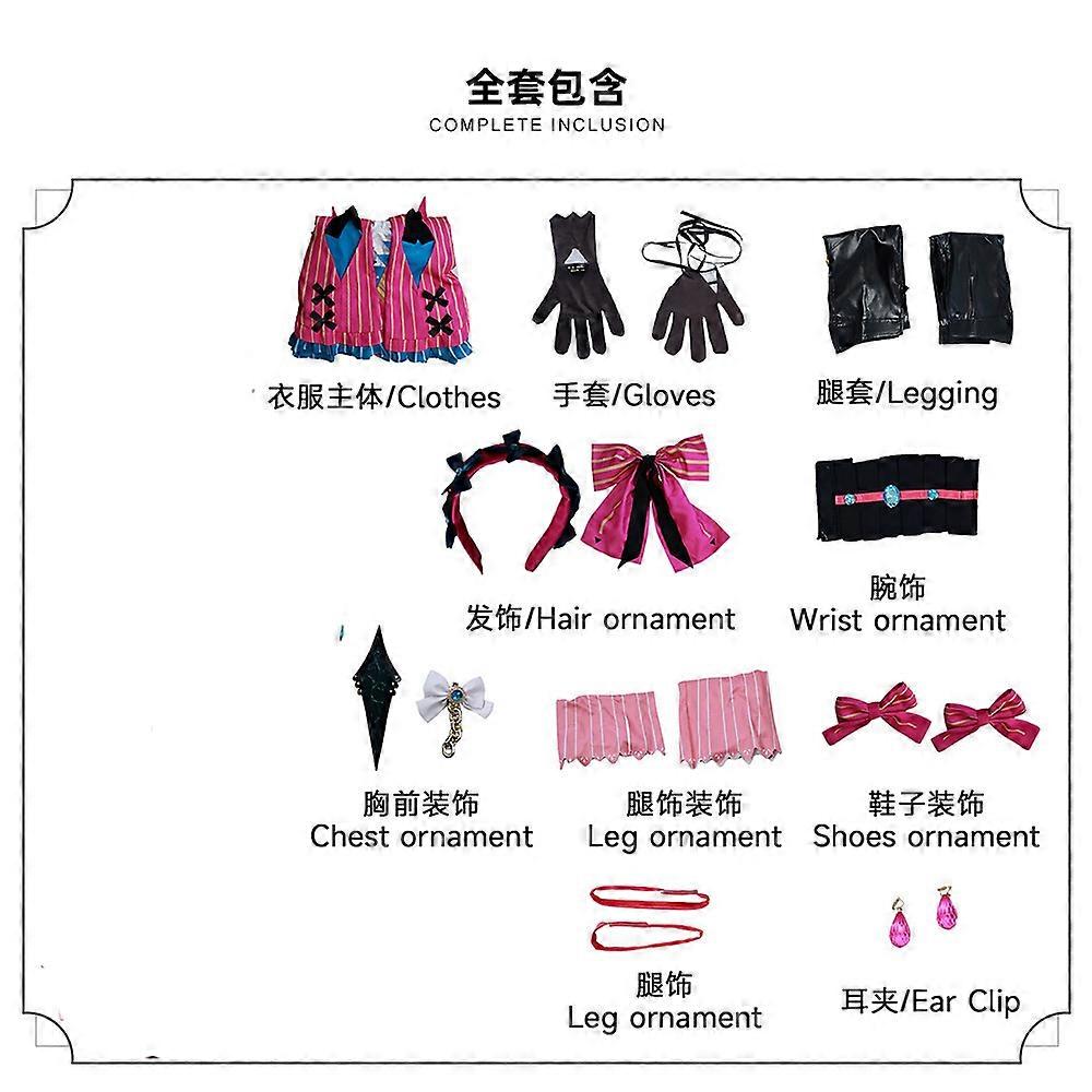 XS-2XL Carlotta Cosplay Wuthering Waves Cosplay Costume Wig Anime Game Halloween Party Outfits for Women