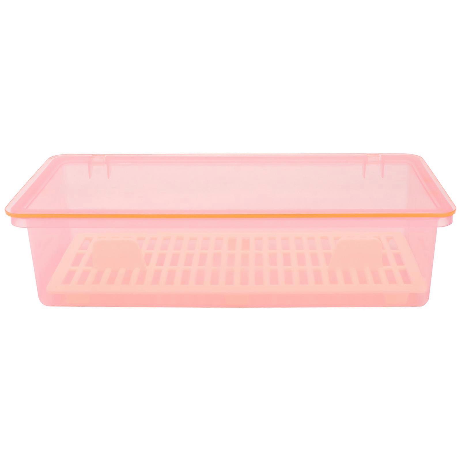 Kitchen Chopstick Box Fork for Storage 2Pcs Pink Plastic Flatware Organizer