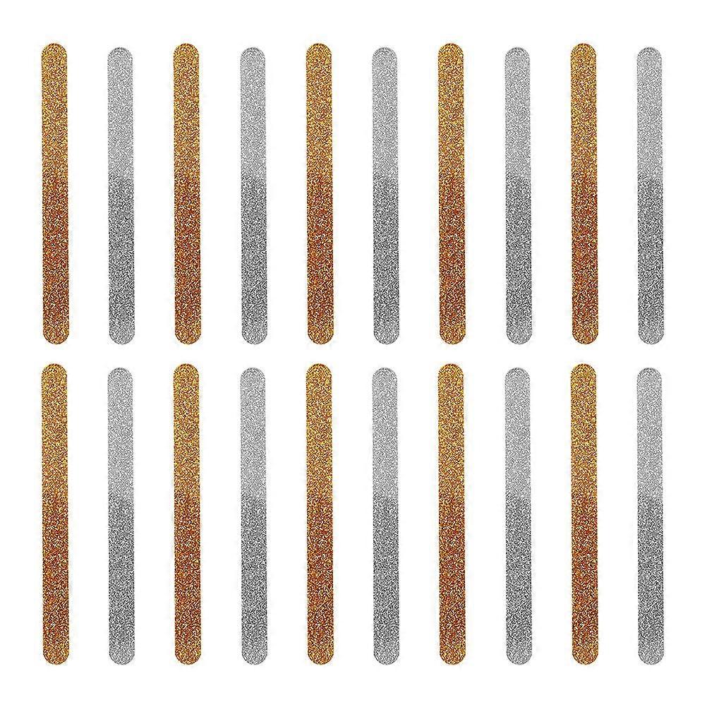 Ice Cream Stick Set with 40Pcs Reusable Acrylic Popsicle Sticks