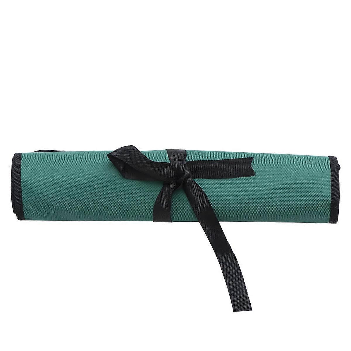 NUOLUX Canvas Roll Up Tools Storage Bag 14-Pocket Spanner Wrench Organizer Pouch