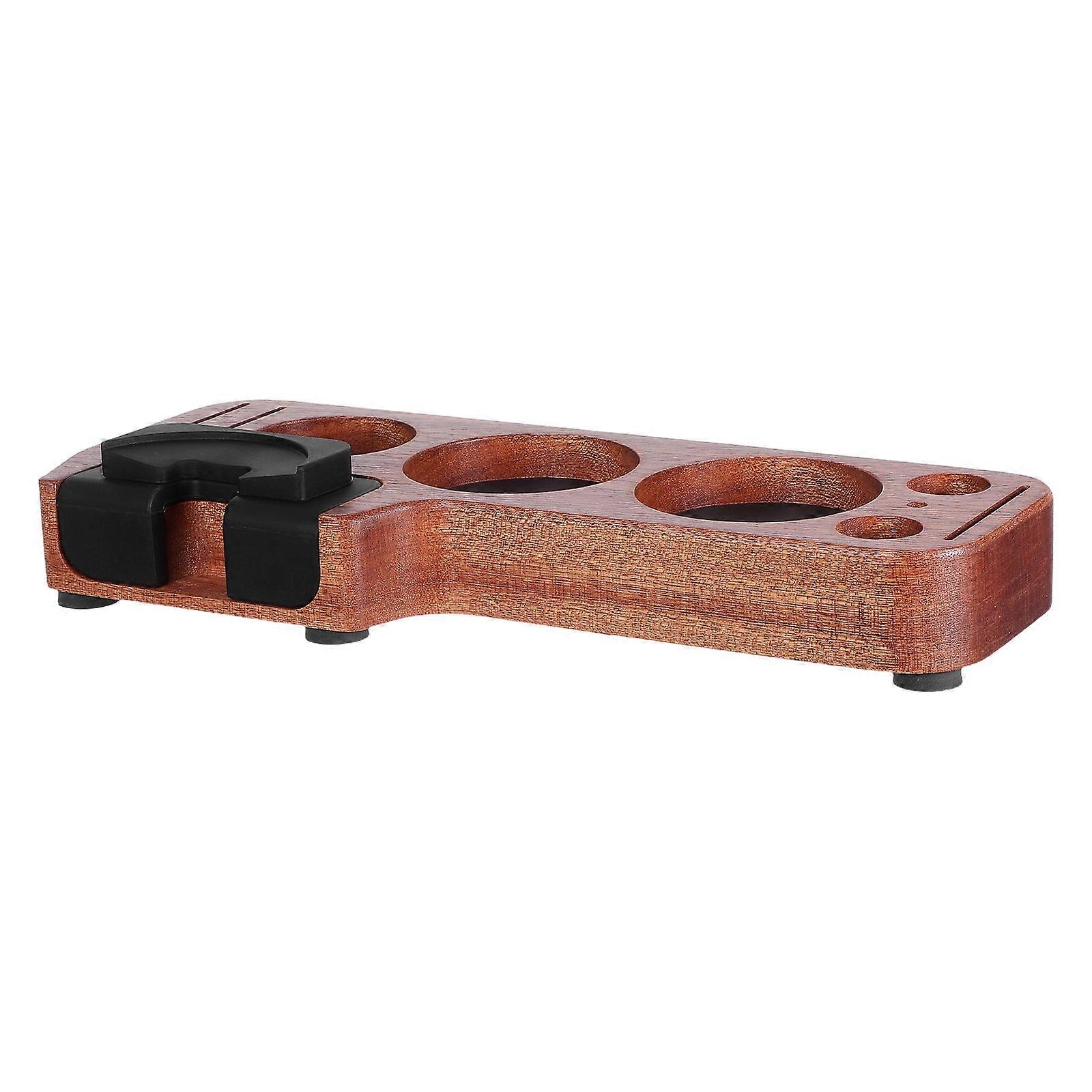 Stylish Wooden Holder For Espresso Tamper And Distributor Professional Use Coffee Accessory Organization 1Set
