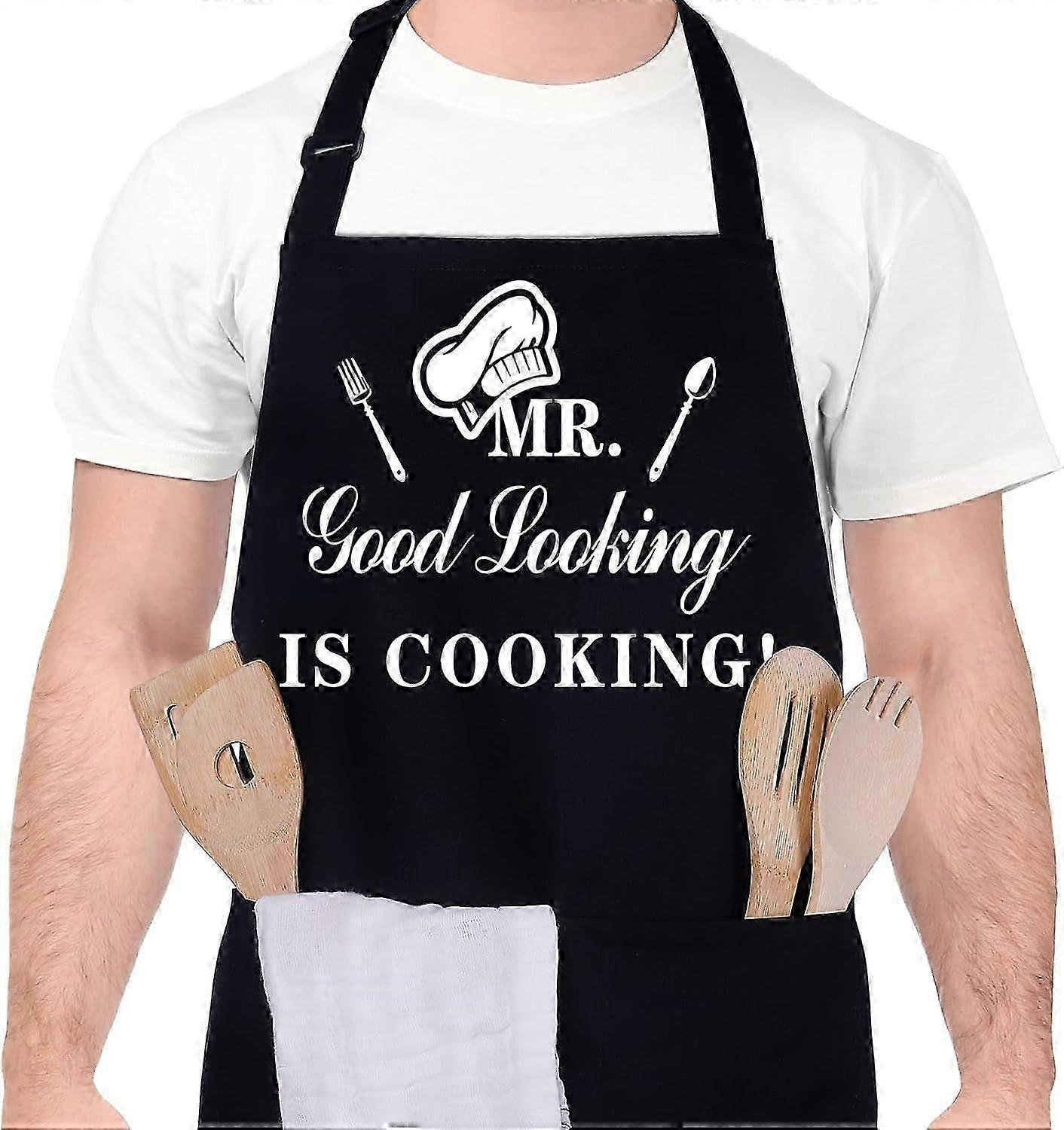 Chef Apron for Men MR GOOD LOOKING IS COOKING