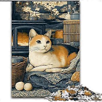 Quebra-cabeças para adultos Quebra-cabeças de gato dormindo para adultos, educativo e ideal como presente para toda a família - PT 4005