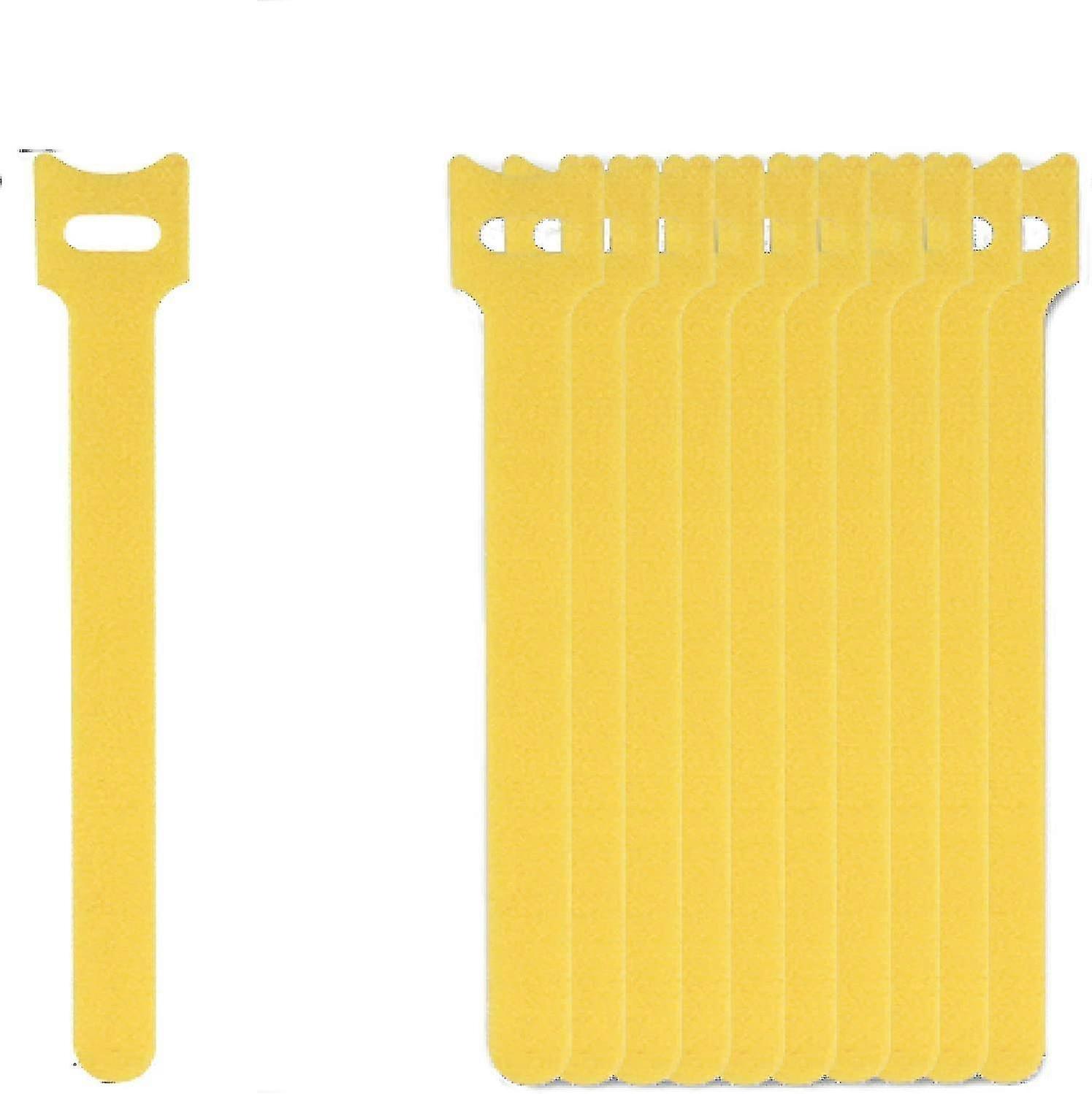 50Pcs Reusable Fastening Cable Ties Microfiber Cloth Hook and Loop Cord Ties 25-26