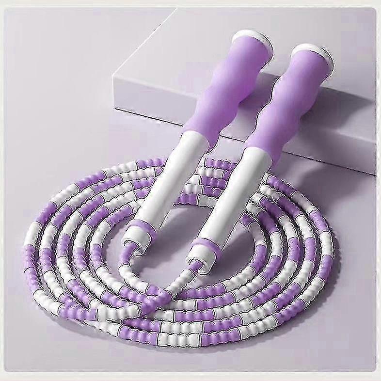 Jump Rope, Soft Beaded Braided Rope Length Adjustable Non-tangled Soft Beaded Skipping Rope 25-26