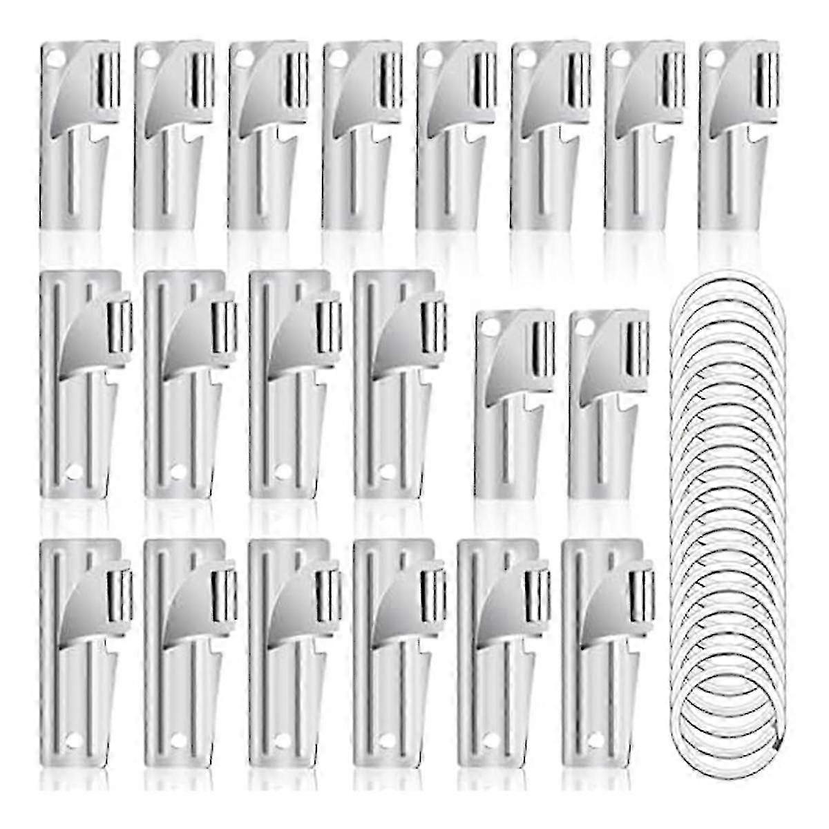 Abridores de latas P38 e P51 com chaveiros, abridor de acampamento manual de aço inoxidável