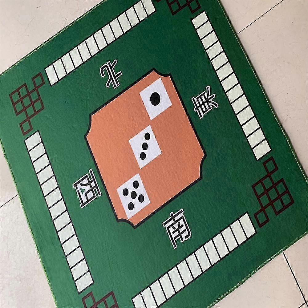 Mahjong Mat Table Pad Square Shape Anti-slip Desktop Cushion Green 60*60cm