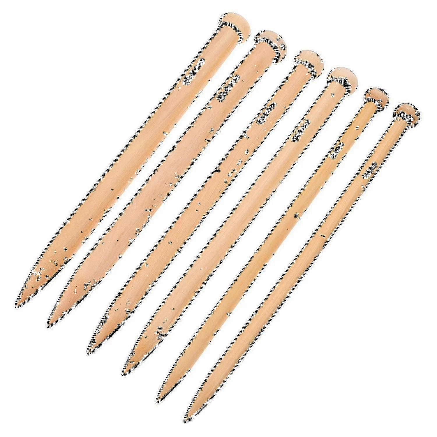 3 Pairs of Hand Knitting Needles - DIY Handmade Weaving Tools for Crafting & Knitting Projects